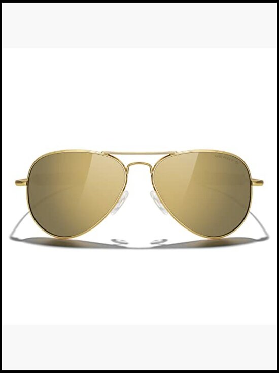 Classic Aviator Polarized Sunglasses for Men or Women with Leather Case